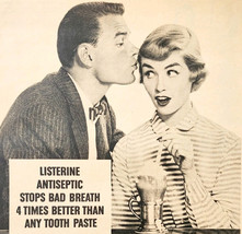 1956 Listerine Antiseptic Mouthwash Advertisement Dental Oral Hygiene DWQQ8 - $19.99
