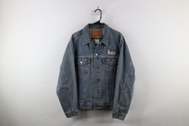 Vintage Y2K 2003 Levis Mens Medium Spell Out The Beatles Denim Trucker Jacket - $98.95