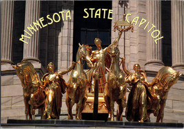 Vtg Postcard Minnesota State Capitol  The Sculpture &quot;Progress of the State&quot; - £5.24 GBP