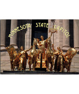 Vtg Postcard Minnesota State Capitol  The Sculpture &quot;Progress of the State&quot; - £5.19 GBP