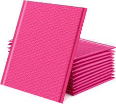 Pink Poly Bubble Mailers 8.5X12 Self-Seal Packaging Bags, Small Business Supplie - £16.98 GBP