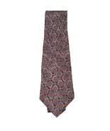 Zylos George Machado Mens Tie 55&quot; Necktie Blue Red Geometric 100% Italia... - $23.08 CAD