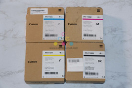 4 OEM Canon TX-3000, TX4000 PFI-110 Cyan, Mag, Yellow &amp; Black Pigment In... - £216.95 GBP