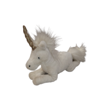 Jellycat London Luna White Unicorn Plush Gold Glitter Horn Stuffed Animal 10&quot; - £8.48 GBP