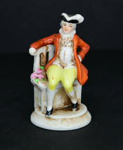 Colonial Figure Sitting On Bench Occupied Japan 3 1/2 Inch - $9.95