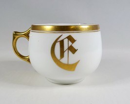 1920s Rosenthal Selb Bavaria Monogrammed &quot;E&quot; Tea Cup Vintage German Porcelain - £15.49 GBP