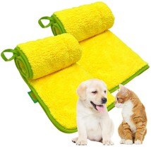 Truly Pet 2 Pack Sponge Towel for Dogs and Cats Super Absorbent Pet Bath Towel M - £19.74 GBP