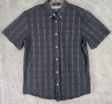 Cody James Shirt Mens Medium Black Plaid Distressed Western Casual Butto... - £15.81 GBP