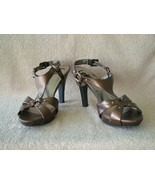 Pre-Loved L.e.i. Bronze, Strappy Slingback Platform Heels SZ 8  - £12.50 GBP