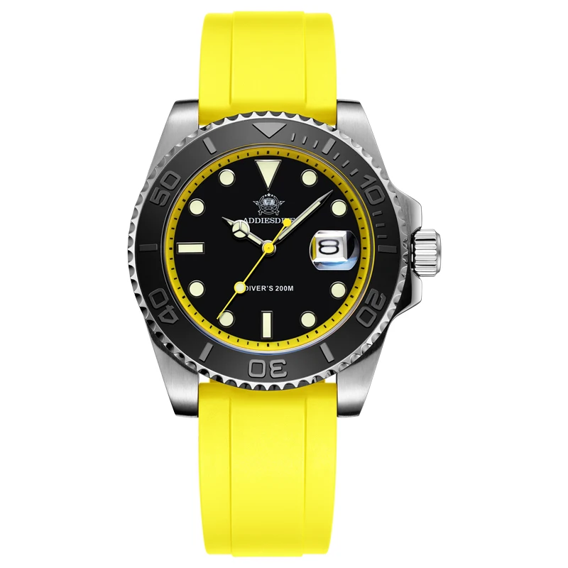 Men Watch 41mm Luxury Diver Quartz Watch 200m Waterproof Stainless Steel... - $100.36