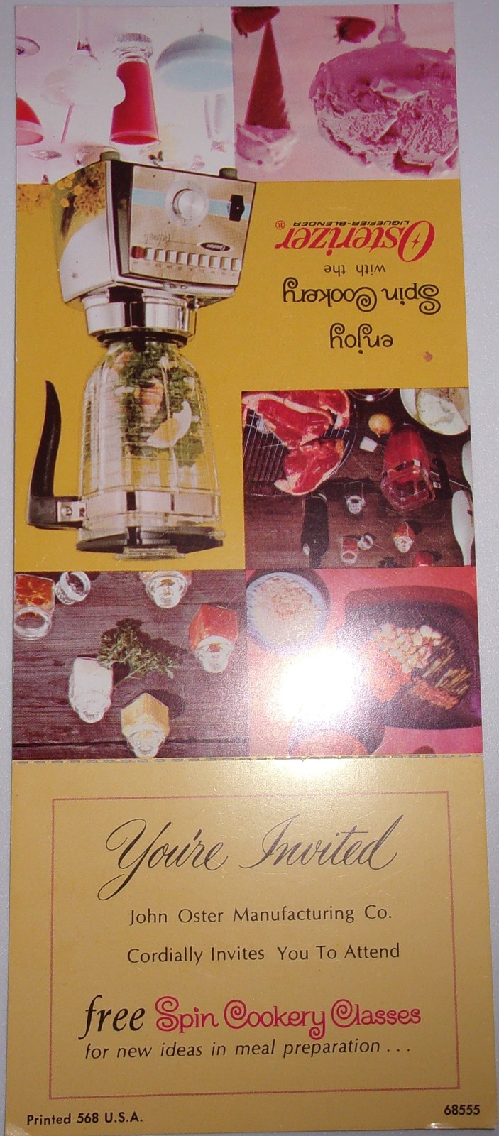 Vintage Osterizer You’re Invited To Free Spin Cookery Classes Postcard 1... - $1.99
