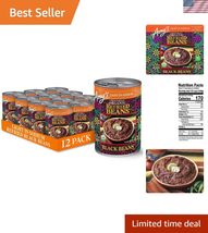 Organic Refried Beans Canned, Light in Sodium Refried Black Beans, Vegan... - $117.22