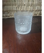Pier 1 3.25&quot; Clear Tea Light Glass Candle Holder-Brand New-SHIPS N 24 HOURS - £19.37 GBP