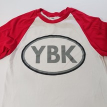 Gildan Heavy Cotton YBK HENNING Men's White & Red 3/4 Sleeve Raglan T-Shirt Sz S image 6