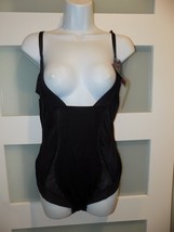 MAIDENFORM Self Expressions Open Bust Body Shaper Bodysuit Black Size XL Women&#39;s - £31.47 GBP