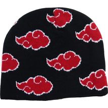 Naruto Shippuden Akatsuki Cloud Beanie Black Red White Adult One Size Fi... - $12.64