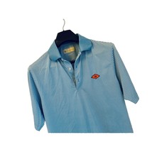 DONALD ROSS Golf Polo Shirt Light Blue Stripes Size Small - $29.69