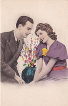 Love and Romance Man and Woman  Colored Italy Postcard C60 - $2.99