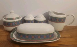 Pfaltzgraff Amalfi Classic Butter Dish Salt &amp; Pepper Shakers Creamer &amp; S... - $29.69