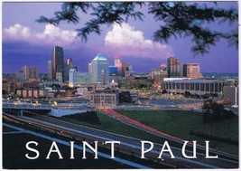 Postcard Evening View St Paul Minnesota - £2.95 GBP