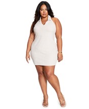 MSRP $50 Bar III Women Trendy Plus Size Terry Cloth Halter Mini Dress Size 4X - $18.52