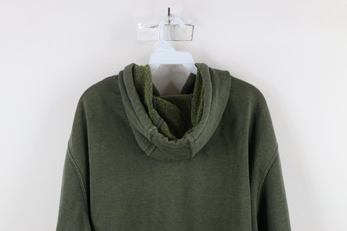 Vtg Carhartt Mens 2XL Faded Spell Out Box Logo Hoodie Sweatshirt Heather Green Item image 13