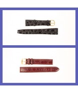 2 Men&#39;s Textured Leather Watch Bands Black Elegant 18mm Brown Speidel 16mm - $18.69