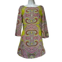 Soft Surroundings 100% Silk Printed Shift Dress Womens Size M - £35.68 GBP