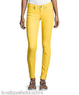 New Womens True Religion Brand Jeans 25 Bright Yellow Skinny Pants Shann... - £100.12 GBP