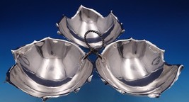 Sciarrotta Sterling Silver Large Dish Three Leaf Shape w/Twist Handle #8... - $2,045.25 CAD