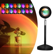 Sunset Lamp Night Light - 16 Colors &amp; 4 Modes Sunset Projection Lamp with Remote - £34.30 GBP