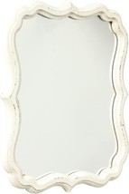 Rustic White Scalloped Wall Mirror 12&quot; X 15&quot;, Mirror Wall Decor, Decorative Wall - £31.89 GBP