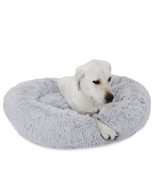 30 Inch Shaggy Fluffy Pet Dog Diameter Bed Donut Cuddler Ease Anxiety Sl... - £36.33 GBP