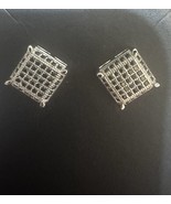 New Authentic 925 Sterling Silver Stud Earrings With Black Lab Created S... - €17,53 EUR