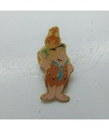 Vintage 1994 Hanna Barbera Flintstones Fred &amp; Pebbles 1&quot; Enamel Lapel Pin - $10.88