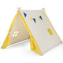 Kids Play Tent with Solid Wood Frame Holiday Birthday Gift &amp; Toy for Boys &amp; Gir - £82.51 GBP