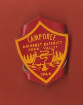 1966 CAMPOREE AMHERST N.Y.  DISTRICT ZOAR VALLEY BOY SCOUT NECKERCHIEF S... - £12.22 GBP