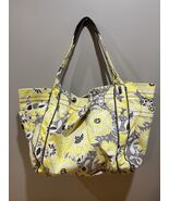 Thirty One Large Canvas Tote Travel Bag Awesome Blossom Yellow Flower We... - $456.48 MXN