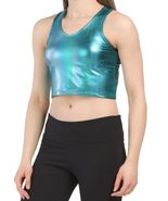 Pheel Iridescent Metallic Foil Sports Bra Crop Top NWT Carbon38 Bandier ... - €17,17 EUR