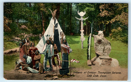 Greenwich Connecticut Cos Cob  Ernest Setons Pomerance Park Indians Postcard - £11.09 GBP