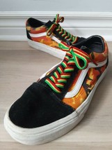 Vans Old Skool Lace Up Low Top Sneakers M7 Womens 8.5 Orange Camo Camouf... - £17.82 GBP