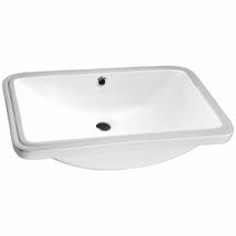 24 in. Ceramic Undermount Sink Basin in White Rectangle - £108.94 GBP