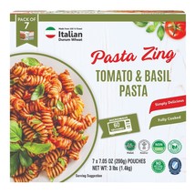 Pasta Zing Tomato &amp; Basil Pasta, Pack of 7, 7.05 Ounce,100% Italian Duru... - $13.99