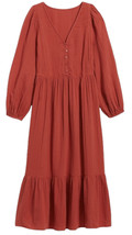 Old Navy Long Sleeve Fit &amp; Flare Tiered Midi Sienna Dress - £15.81 GBP+