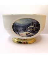 Thomas Kinkade Sunday Evening Sleigh Ride Bowl Serving Dish - $272.41 MXN
