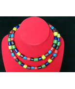Vintage Colorful Ta-Ra-Va-Di Stone Bead (Luk-Pat-Lord) Necklace: Long 60... - £19.57 GBP