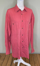 Vintage saks fifth avenue Men’s button up long sleeve silk shirt size M coral M9 - £13.24 GBP