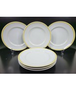 6 Williams Sonoma Brasserie Yellow Dinner Plate Set Vintage 11&quot; Dishes J... - £193.85 GBP