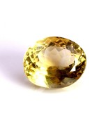 7.2Ct Natural Yellow Citrine (Sunella) Oval Cut Gemstone - $33.25