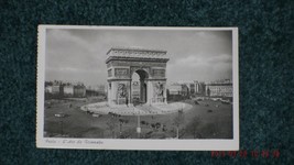PARIS _ L&#39; Arc de Triomphe France REAL PHOTO postcard Unposted Unwritten repro - £6.28 GBP